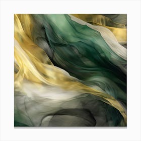 Emerald Gold Flow 2 Canvas Print