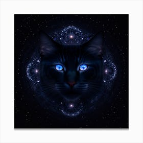 Cat With Blue Eyes Canvas Print