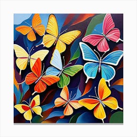 Butterflies In The Sky 14 Canvas Print