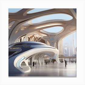 Futuristic Station Canvas Print