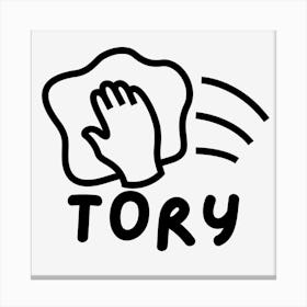 Tory wipeout Canvas Print