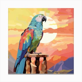 Parrot At Sunset 1 Canvas Print