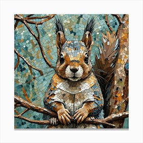 Mosaic Prevost Squirrel Canvas Print