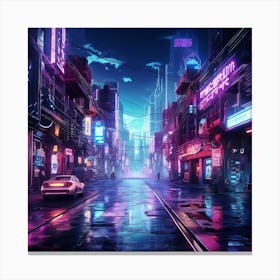 Neon City 1 Canvas Print