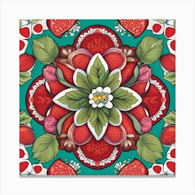 Strawberry Mandala Canvas Print