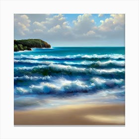 Ocean Waves 1 Canvas Print