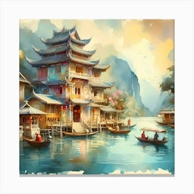 Chinese Village 5 Canvas Print