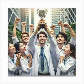 Teamwork In The Office Canvas Print