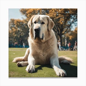 Portrait Of A Large Dog Canvas Print