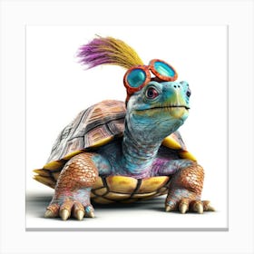 Turtle With Goggles Canvas Print