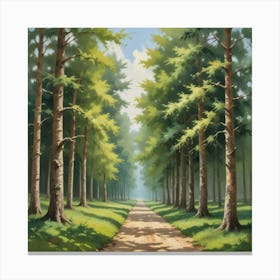 Landscape With Trees Art Print Canvas Print