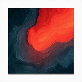 Magma Volcano Melting Stone Abstract Painting 149 Canvas Print