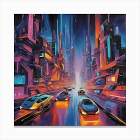 Futuristic City 8 Canvas Print