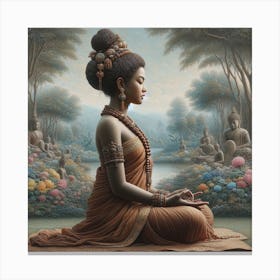 Buddha In Meditation 3 Canvas Print