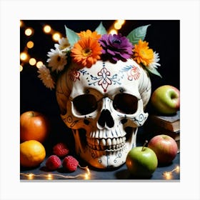 Day Of The Dead Skull 7 Canvas Print