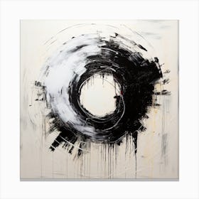 Abstract Art Circle Digital Painting (4) Canvas Print