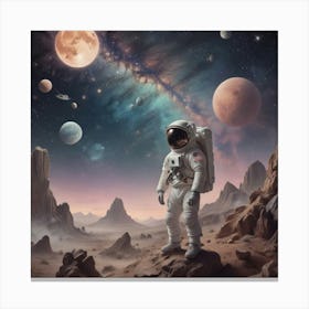 Astronaut In Space 6 Canvas Print