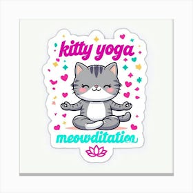 Kitty Yoga Memorization Canvas Print