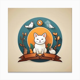 Cat And Animals Canvas Print