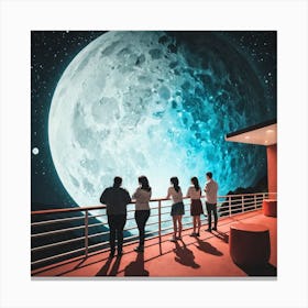 Moon And The Stars 20 Canvas Print