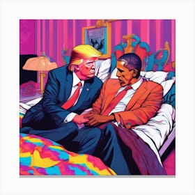 Trump And Obama Canvas Print