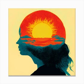 Sunset In The Head Canvas Print