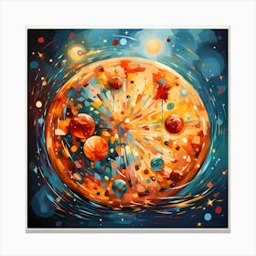 Pizza In Space Canvas Print