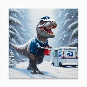 T-Rex Special Delivery Canvas Print
