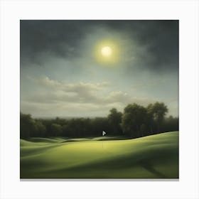 Golf Course At Night Canvas Print