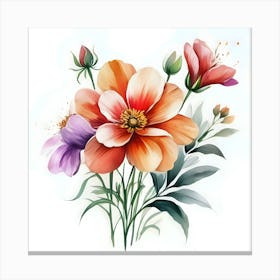 Watercolor Flowers V.11 Canvas Print