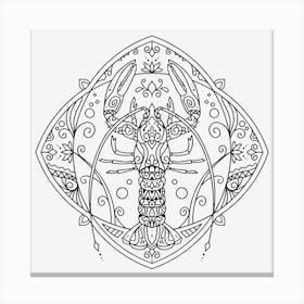 Aquatic Mandala 06 Canvas Print