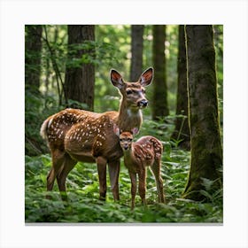 Fawn And Fawn Canvas Print