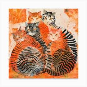 Four Cats Canvas Print