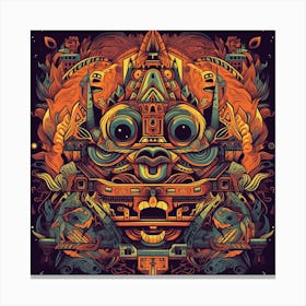 Aztec Mask Canvas Print