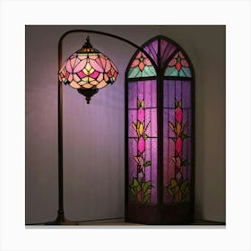 Stained Glass Lamp Canvas Print