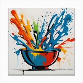Splash Bowl Canvas Print