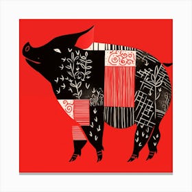 Pig Pork Mammal Canvas Print