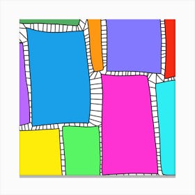 Abstract Colorful Squares Canvas Print