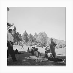 Untitled Photo, Possibly Related To Klamath Falls, Oregon, Sunday Afternoon In The City Park By Russell Lee Canvas Print