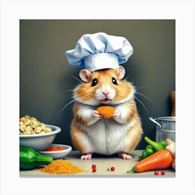 Chef Hamster 28 Canvas Print