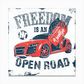 Freedom Is An Open Road Canvas Print