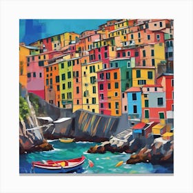 A Lively Cinque Terre Italy 12 Canvas Print