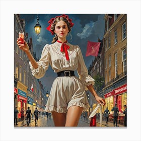 Girl In A Dress 1 Canvas Print