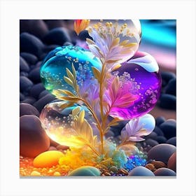 Flower In A Bubble Canvas Print