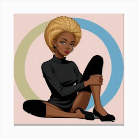 Afro Girl 2 Canvas Print