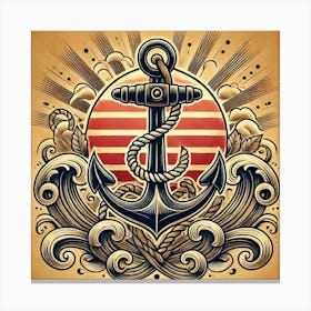 Tattoo Anchor 1 Canvas Print