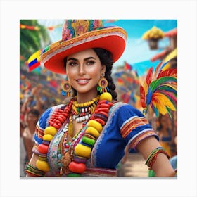 Colombian Woman 1 Canvas Print