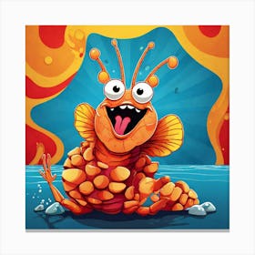 Cartoon Crab 1 Canvas Print