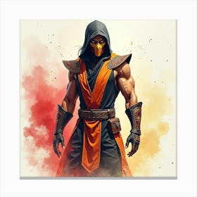 Mortal Kombat Ninja Fighter Concept Art (497) Canvas Print