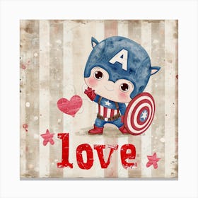 Valantines Day Baby Iron Man Canvas Print